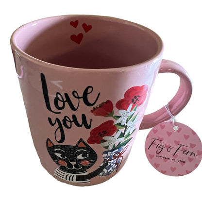 Taza Rosa de Gato Love You