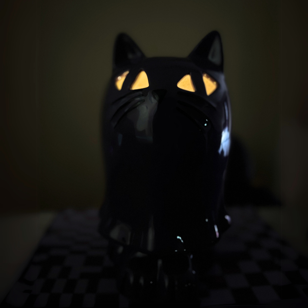 Gato de cerámica con luces  Ghost & Gouls 28 cm