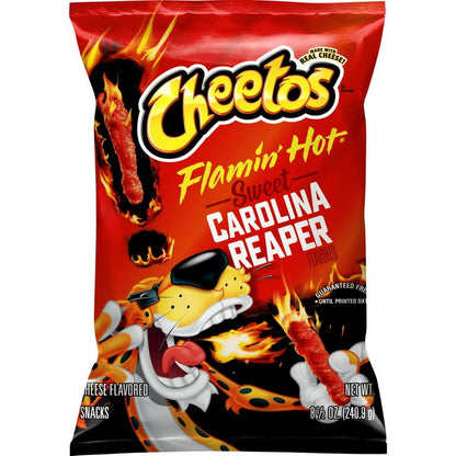 Cheetos, Flamin' Hot Sweet Reaper Cheese Puffs - Fur Friends Finds