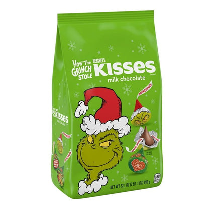 Hershey's Kisses Grinch chocolate con leche 910 gr - Fur Friends Finds