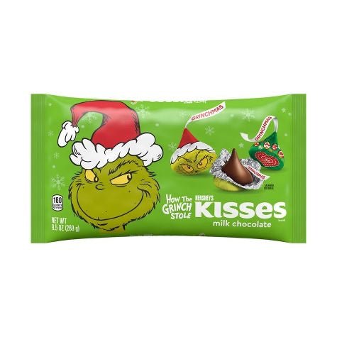 Hershey's Kisses Grinch chocolate con leche - Edición Navideña - Fur Friends Finds